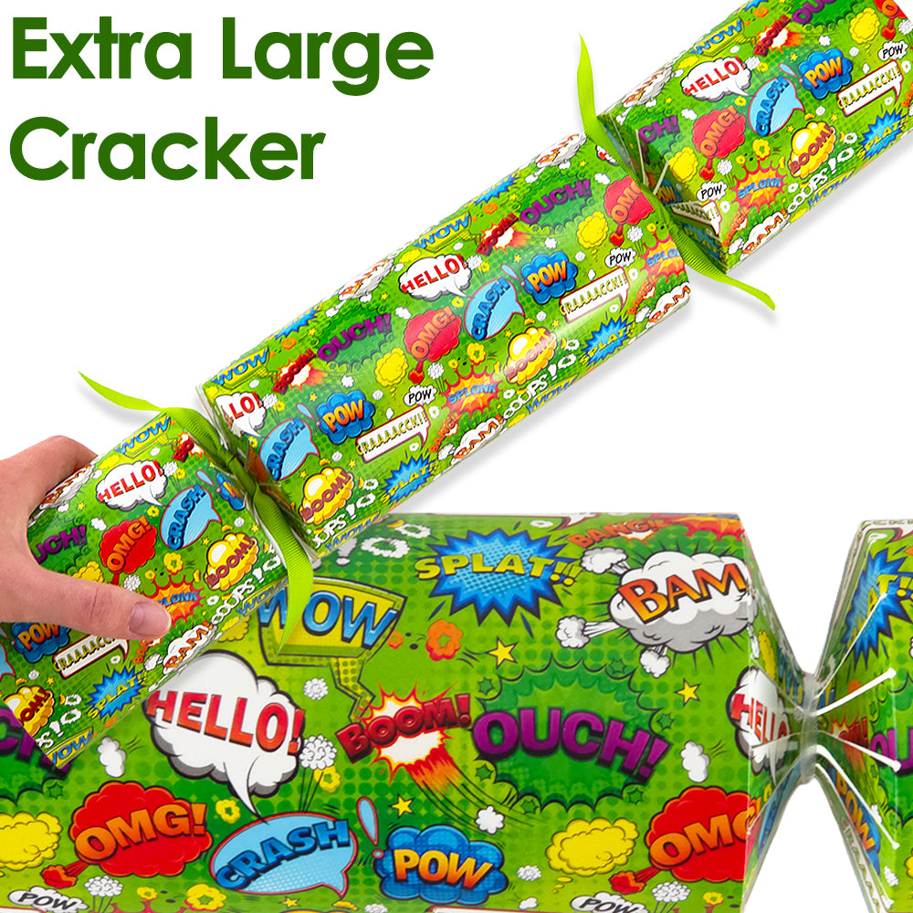 Extra Large & Jumbo | Reusable Keepsake Cracker Making Kit | Neon Superhero
