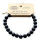 Black Agate for Strength | Smooth Crystal Bracelet | Mini Gift | Cracker Filler