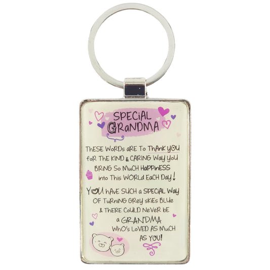 Special Grandma Verse | Metal Keyring | Little Gift | Cracker Filler
