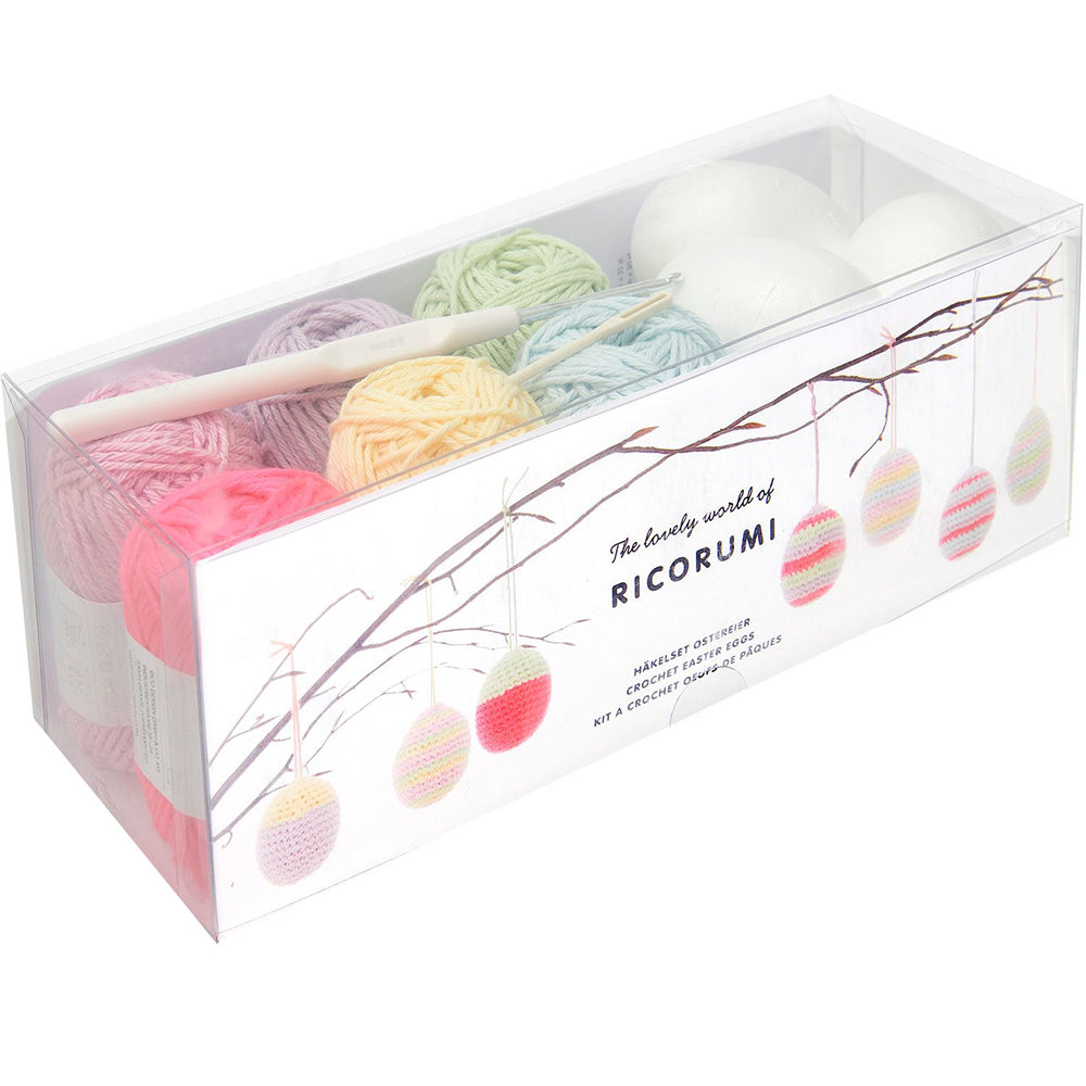 Pastel Easter Eggs | Adults Crochet Craft Kit | Makes 7 or 13 Eggs