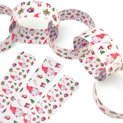 30 Reusable Christmas Paper Chains | Tipsy the Gonk | No Glue Needed | 2.5m