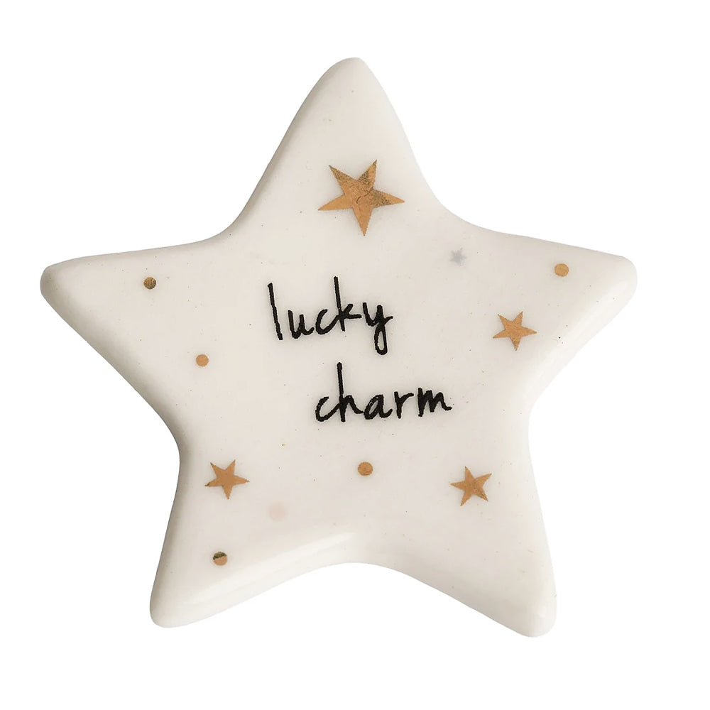 Lucky Charm | Mini Porcelain Start Token | Little Gift | Cracker Filler