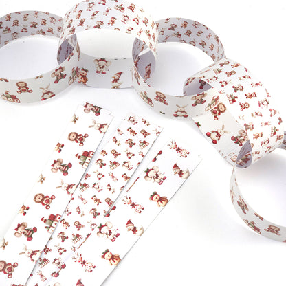 30 Reusable Paper Chains | Baby's 1st Christmas | No Glue Needed | 2.5m