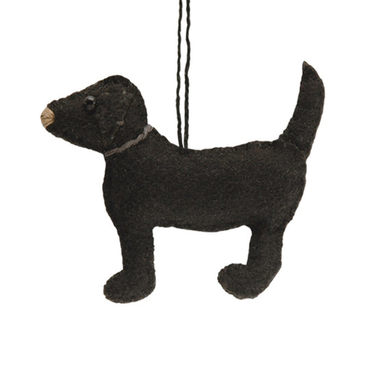 Little Felt Black Labrador Puppy Dog Ornament | Little Gift | Cracker Filler