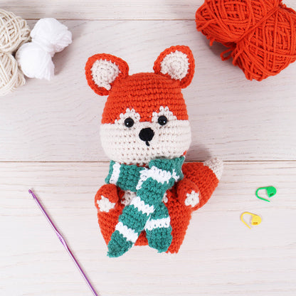 Amigurumi Winter Fox | Complete Crochet Craft Kit | 19cm Tall