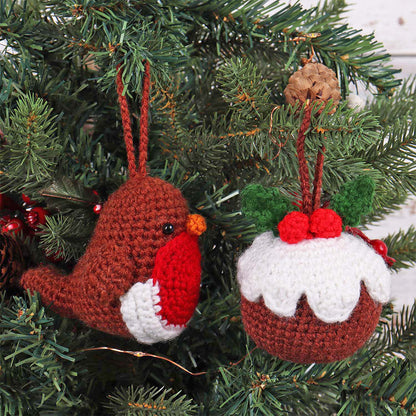 Christmas Pudding & Robin | Amigurumi Complete Crochet Kit