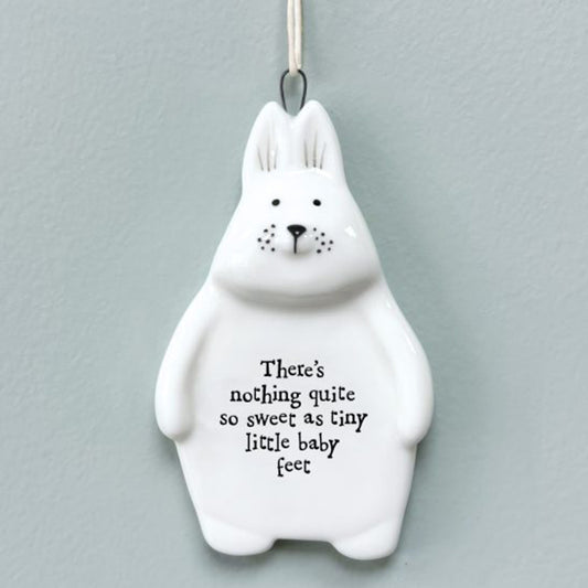Nothing So Sweet As Tiny Little Baby Feet | Porcelain Ornament | Little Gift