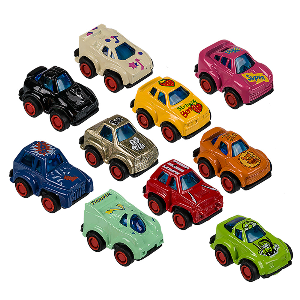 6 Assorted Mini Racer Pull Back & Go Cars | Cracker Filler Gift