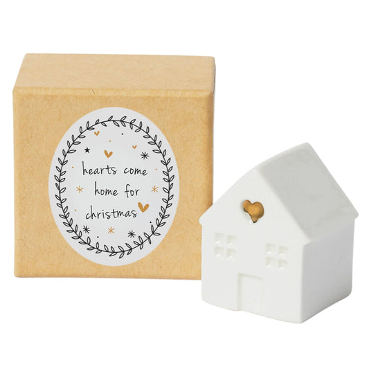 Hearts come home for Christmas | Boxed Porcelain House | Cracker Filler