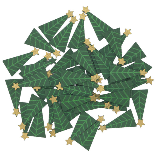 Christmas Trees | Wooden Papercraft Embellishments | 3.5cm Tall | 48 Pieces