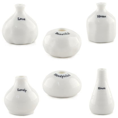 Sentiments | Mini Porcelain Bud Vase | Little Gift | Cracker Filler