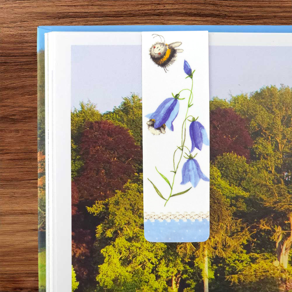 Bee & Harebell | Double Sided Magnetic Bookmark | Little Gift | Cracker Filler
