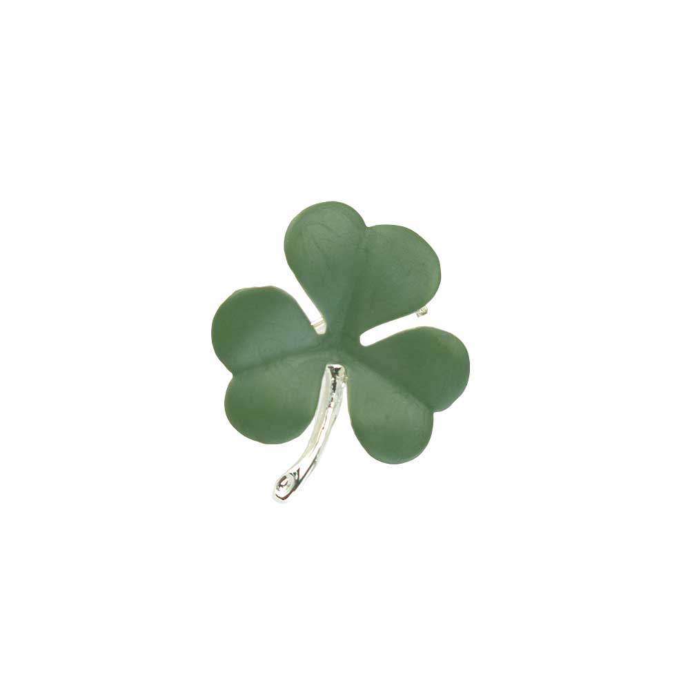 Irish Shamrock Silver Plated Brooch | Matt Green | Little Gift | Cracker Filler