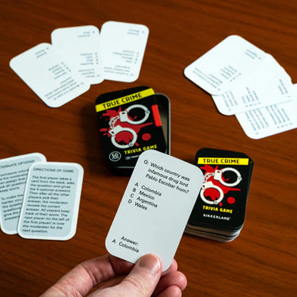 True Crime Trivia | Gift in a Tin | Little Gift | Cracker Filler
