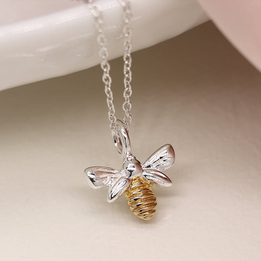 Bee Necklace | Sterling Silver/Gold Plated | Mini Gift | Cracker Filler
