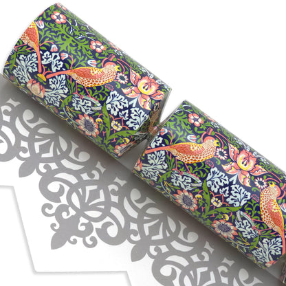Green & Navy Strawberry Thief | William Morris | Cracker Making Craft Kit