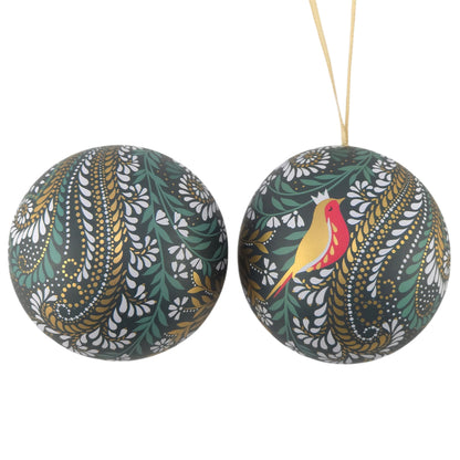 Fillable Tinware Christmas Spherical Bauble | Sara Miller | 7cm Wide