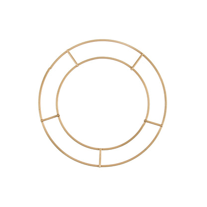 15cm to 30cm | Metal Double Ring Wreath Making Base | Matt Gold