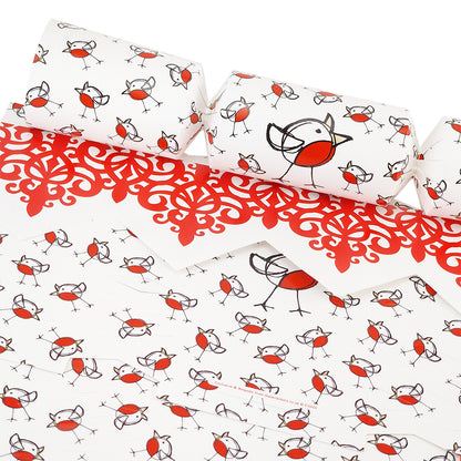 Chirpy Robin | Tulletastic Christmas Cracker Making Kit | Makes 6 Large Crackers