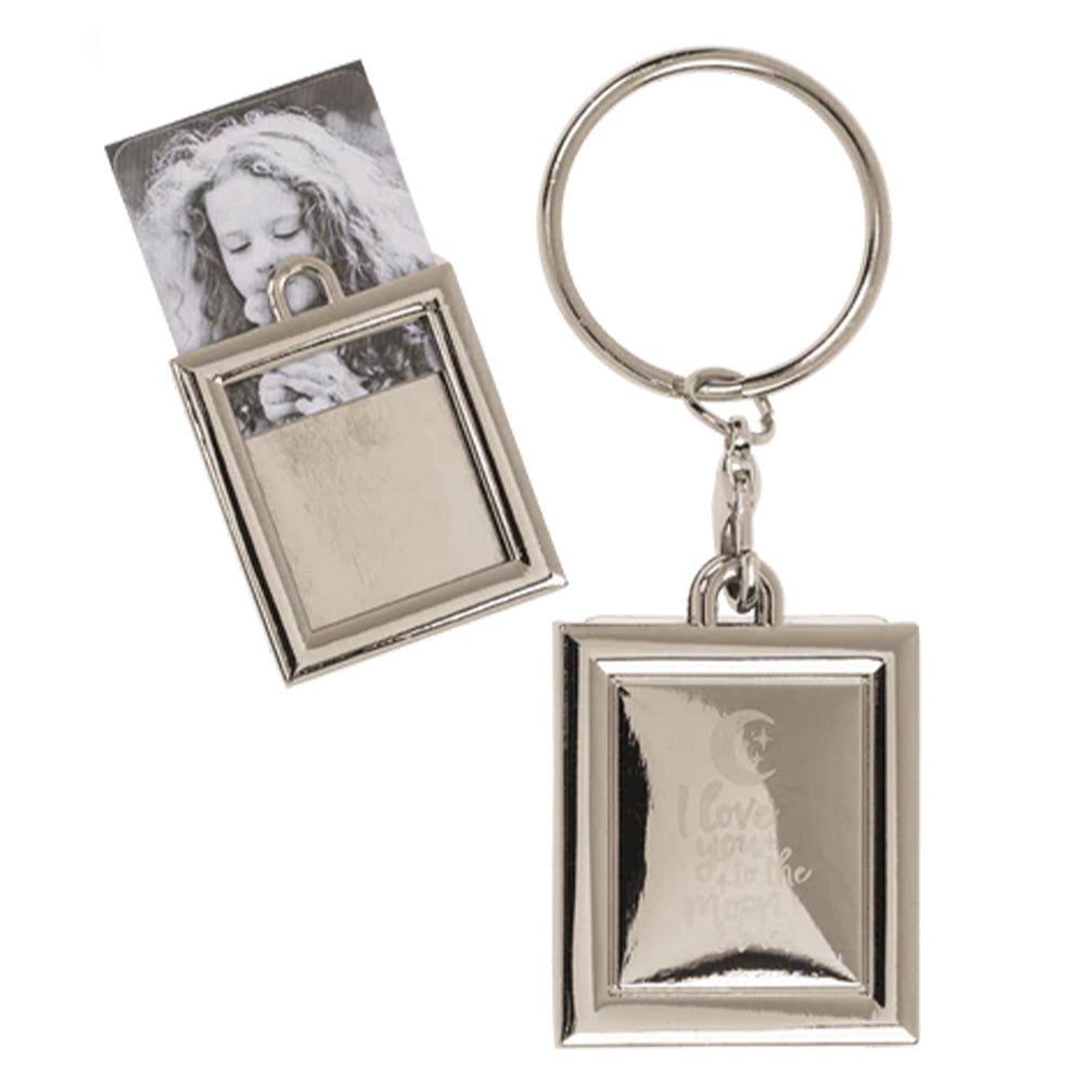 Metal Keyring with Photo Holder | I Love You to the Moon & Back | Cracker Filler