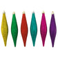 15cm Rainbow Glitter Hanging Bauble Drops | 6Pk | Christmas Tree Decorations