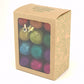 3cm Rainbow Glitter Mini Hanging Baubles | 24Pk | Christmas Tree Decorations