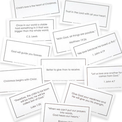 Christian Faith Mottoes | Set of 12 | For Cracker Making