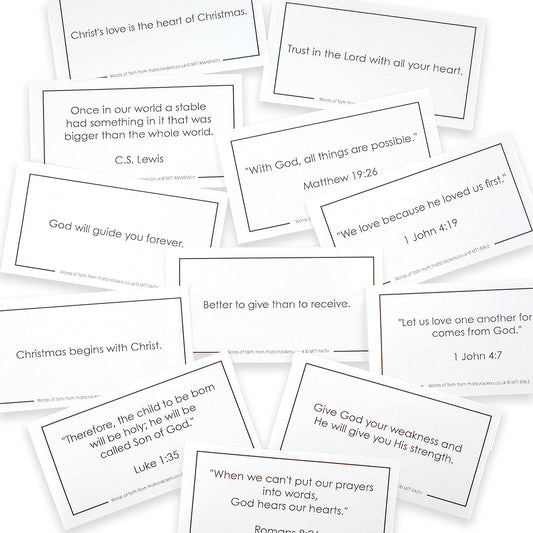 Christian Faith Mottoes | Set of 12 | For Cracker Making