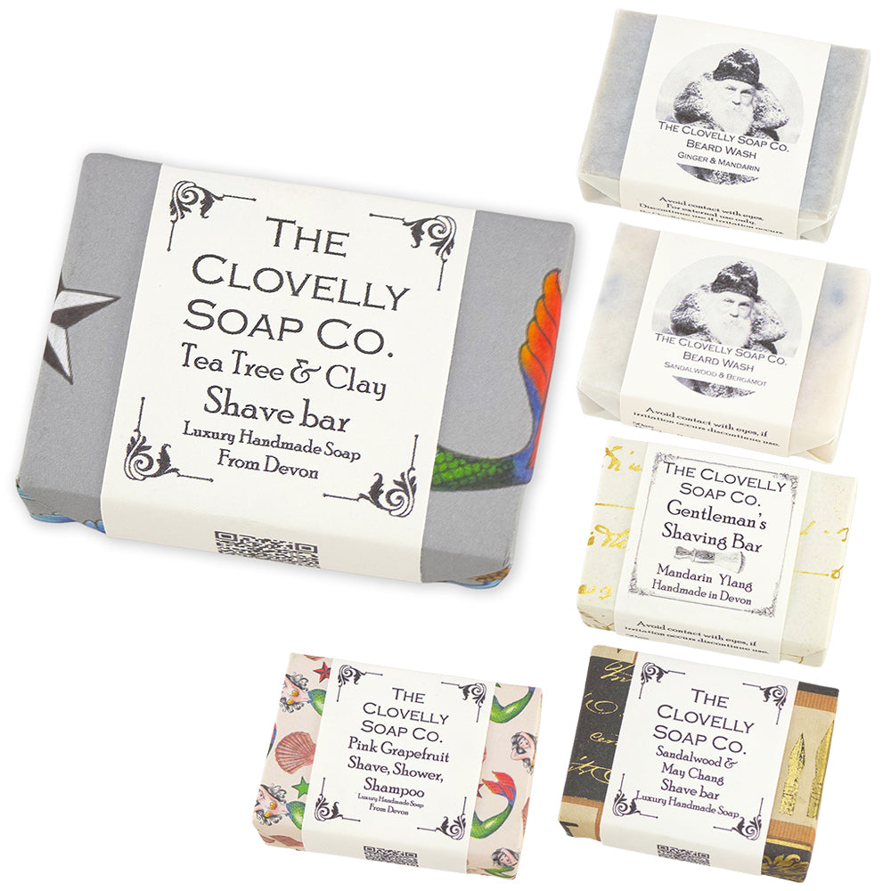 Luxury Shave & Beard Wash Bars | 50g | Little Gift | Cracker Filler
