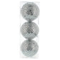8cm Mirror Balls | Pack of 3 | Christmas Tree Decoration Bauble | Glitter Balls