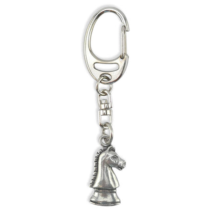 Knight Chess Piece | English Pewter 3D Keyring | Little Gift | Cracker Filler