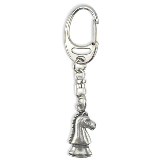 Knight Chess Piece | English Pewter 3D Keyring | Little Gift | Cracker Filler