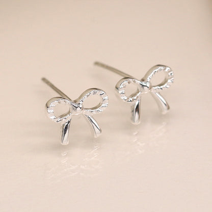 Sterling Silver Dainty Bow Earrings | Mini Gift | Cracker Filler