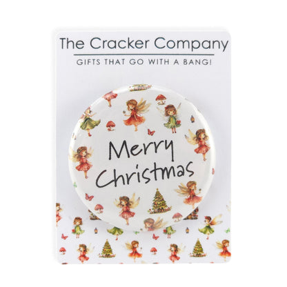 Christmas Fairies | Merry Christmas | 38mm Badge | Mini Gift | Cracker Filler