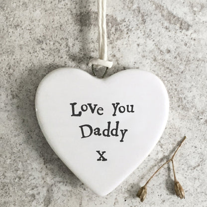 Love You Daddy Heart | Little Porcelain Ornament | Cracker Filler | Little Gift