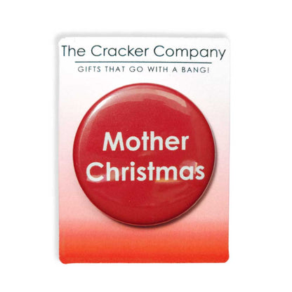 Mother Christmas | 38mm Button Pin Badge | Little Gift | Cracker Filler