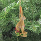 Sitting Hare with Strawberries  | Hanging Tree Decoration | 9cm | Gisela Graham