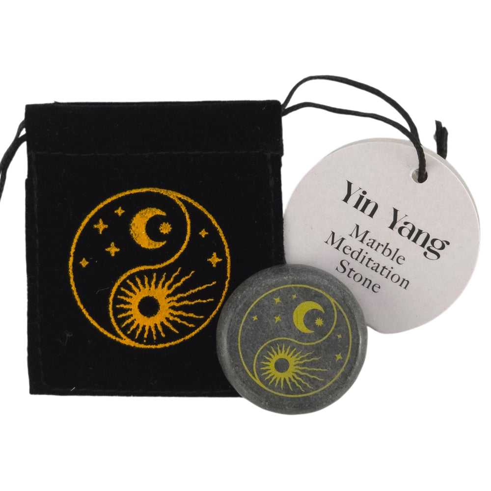 Yin & Yang Meditation Stone in Bag | Cracker Filler | Little Gift