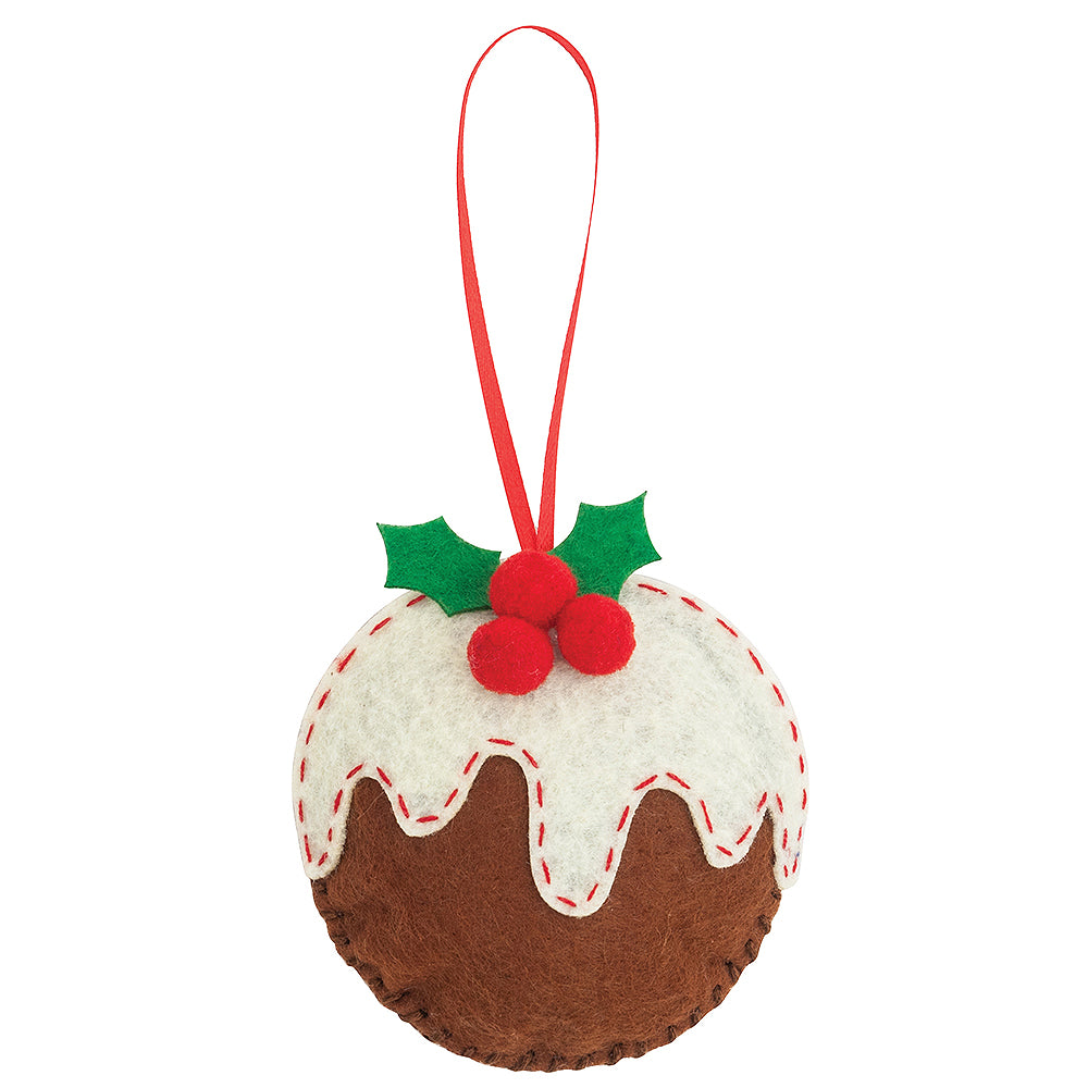 Christmas Pudding | Mini Felt Sewing Kit | Hanging Decoration | Craft Kit