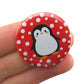 Snowtime Penguin | 38mm Button Pin Badge | Mini Gift | Cracker Filler