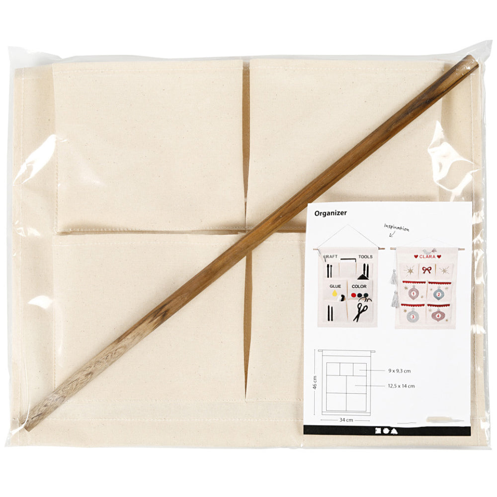 Large Cotton Fabric Advent Calendar |  Fabric Painting Craft | 93 x 60cm