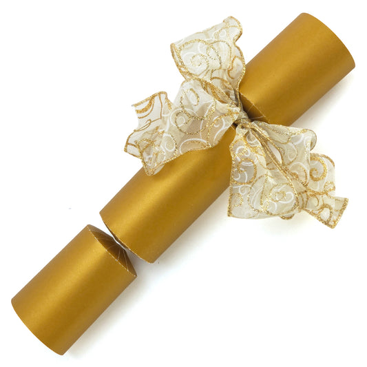 Golden Glitter | Bowfabulous Cracker Making Kit | Makes 8 Large Gold Crackers