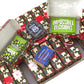 Advent Calendar Making Kit | 25 Soap Boxes & Outer Box | Abstract Poinsettia