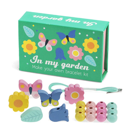 In My Garden | Wooden Bead Bracelet Craft Kit | Little Gift | Cracker Filler