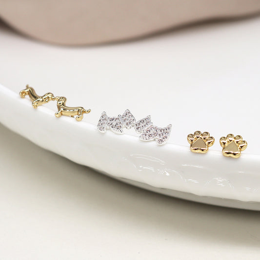 Dog Lovers Earring Trio Set | Mini Gift | Cracker Filler