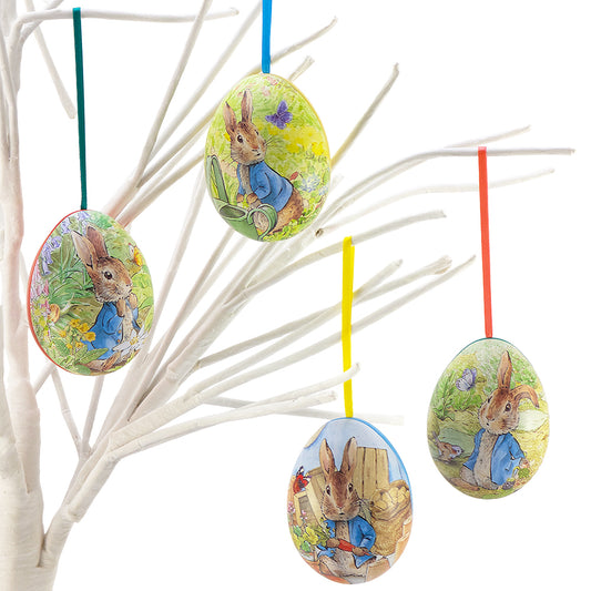 Peter Rabbit Two-Part Hanging Tinware Egg | Fillable Easter Gift