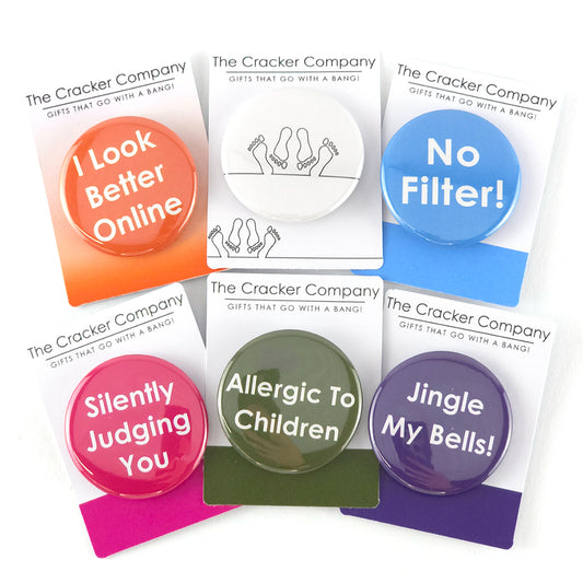 Cheeky Badges for Adults | Bundle of 6 Cracker Filllers | Cracker Making Gifts
