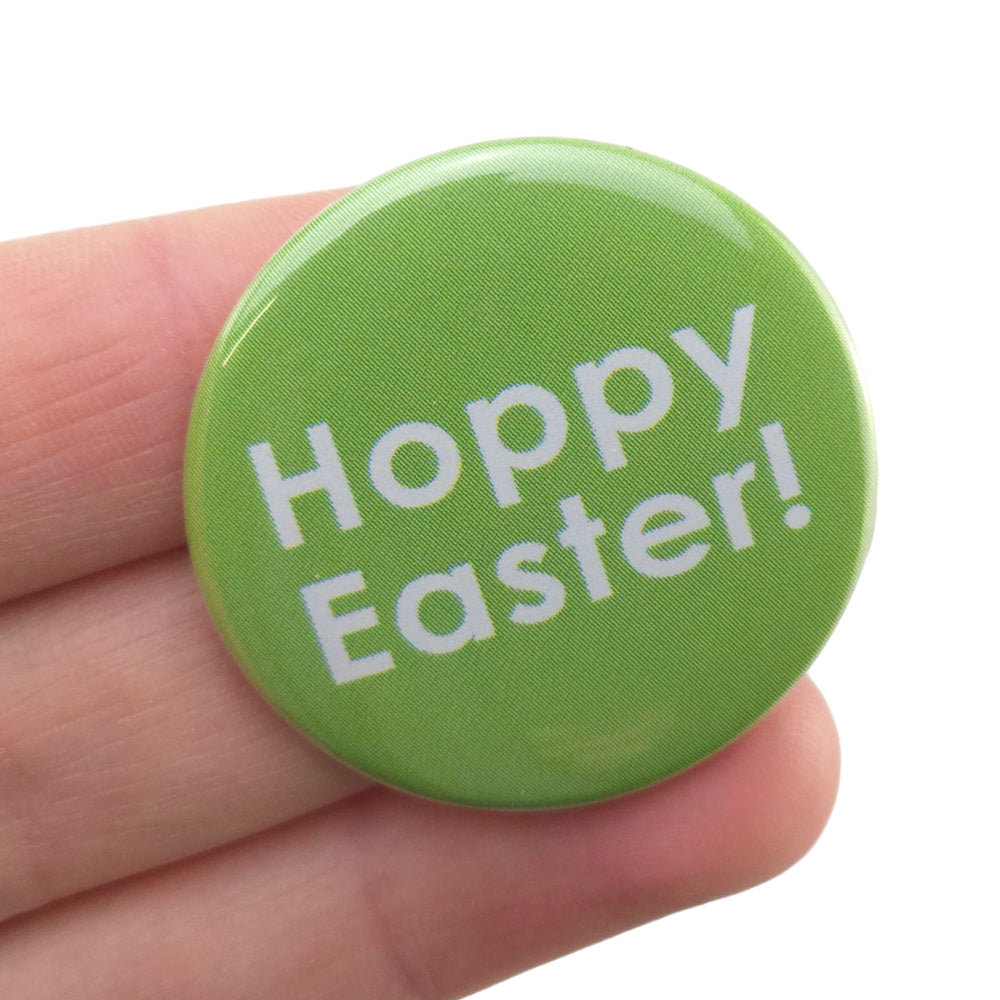 Hoppy Easter! | 38mm Button Pin Badge | Mini Gift | Cracker Filler