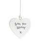 Love You Mummy Heart | Little Porcelain Ornament | Cracker Filler | Little Gift