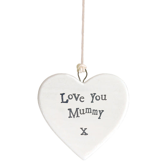Love You Mummy Heart | Little Porcelain Ornament | Cracker Filler | Little Gift